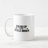 Kopf hoch und hoch; Heels runter Reiten Gi Kaffeetasse (Links)