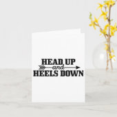 Kopf hoch und hoch; Heels runter Reiten Gi Karte (Gelbe Blume)