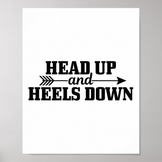 Kopf hoch und hoch; Heels runter Reiten Gi Poster (Vorne)