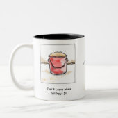 Kopf im Sand Zweifarbige Tasse (Links)