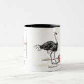 Kopf im Sand Zweifarbige Tasse (Mittel)