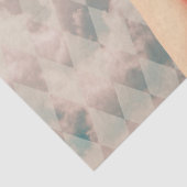 Kopf in Clouds Button Up Style Retro Girl Seidenpapier (Detail)