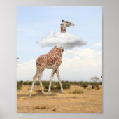 Kopf in Clouds Giraffe Poster (Vorne)