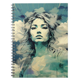 Kopf in Clouds Notebook Journal Notizblock