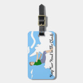 Kopf in den Wolken - Gepäckanhänger (Vorderseite vertikal)