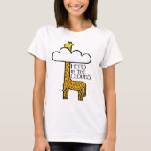 "Kopf in den Wolken" Giraffen-Damen-T - Shirt (Vorderseite)