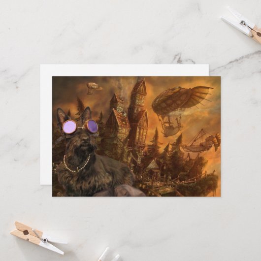 Kopf in den Wolken Karte (Vorderseite/Rückseite Beispiel)