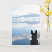 Kopf in den Wolken - Leere drinnen Karte (Gelbe Blume)