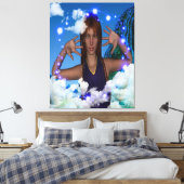 Kopf in den Wolken Leinwanddruck (Insitu (Schlafzimmer))