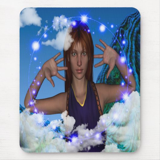 Kopf in den Wolken Mousepad (Vorne)