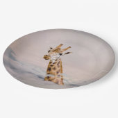 Kopf in den Wolken Pappteller (Schrägansicht)