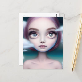 Kopf in den Wolken Postkarte