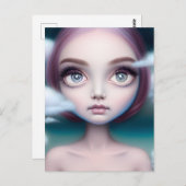 Kopf in den Wolken Postkarte (Vorne/Hinten)