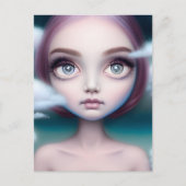 Kopf in den Wolken Postkarte (Vorderseite)