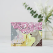Kopf in der Rose Postkarte (Stehend Vorderseite)