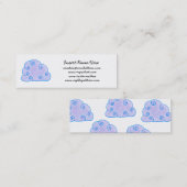 Kopf in der Wolkenprofilwebkarte Mini Visitenkarte (Vorne/Hinten)