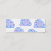 Kopf in der Wolkenprofilwebkarte Mini Visitenkarte (Rückseite)