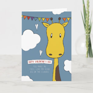 Kopf in der Wolkenwulstenkarte Feiertagskarte