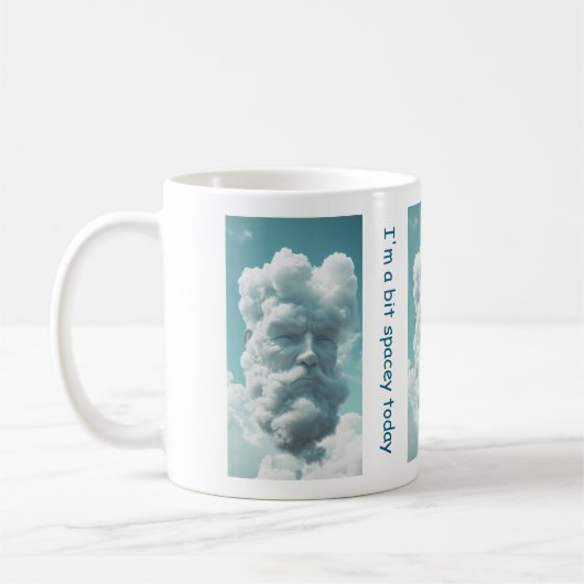 Kopf ist in den Wolken Funny Mug Kaffeetasse (Links)