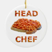 Kopf-Koch-Bohnen auf Toast Keramikornament (Hinten)