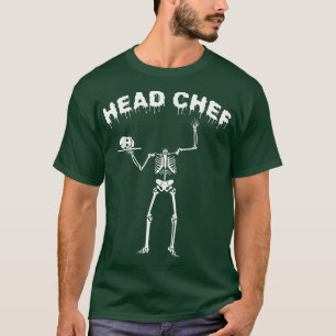 KOPF KOCH HALLOWEEN SKELETON COSTUME KÜCHE  T-Shirt