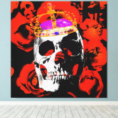 Kopf König. Leinwanddruck (Insitu (Holzboden))