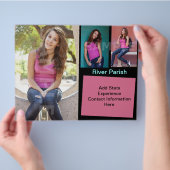 Kopf-Kopf-Modell-Karten Flyer (Hand)