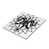 Kopf mit Chaos-Stern (Schwarzes) Fliese (Seite)