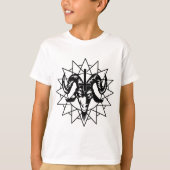 Kopf mit Chaos-Stern (Schwarzes) T-Shirt (Vorderseite)