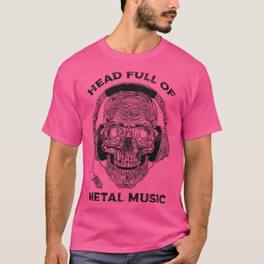 Kopf mit Metallmusik T-Shirt (Vorderseite)
