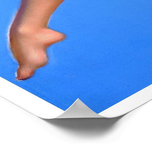 Kopf nach oben im Button nach oben Poster (Ecke)