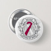 Kopf-Nackenkrebs gibt nie Hoffnung Button (Vorne & Hinten)