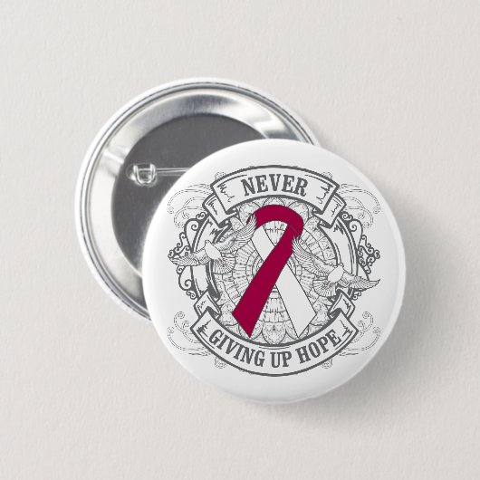 Kopf-Nackenkrebs gibt nie Hoffnung Button (Vorne & Hinten)