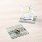 Kopf Oberhalb Wasser Schildkröte Ozean Wildlife Ar Rechteckiger Pappuntersetzer (Vor Ort)