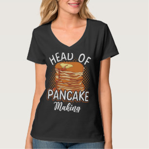 Kopf Pancake Making Backen Ahornsirup Pancake T-Shirt