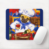 Kopf Pug Mousepad (Mit Mouse)