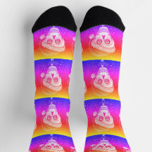 KOPF SANTA SKULL, CHRISTMAS SKELETON RAINBOW