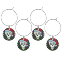 KOPF SANTA SKULL, CHRISTMAS SKELETON SPASS