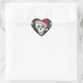 KOPF SANTA SKULL, CHRISTMAS SKELETON SPASS Herz-Aufkleber (Tasche)