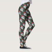 KOPF SANTA SKULL, CHRISTMAS SKELETON SPASS LEGGINGS (Rechts)