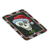 KOPF SANTA SKULL, CHRISTMAS SKELETON SPASS MAGNET (Rechte Seite)