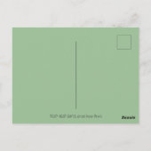 KOPF SANTA SKULL, CHRISTMAS SKELETON SPASS POSTKARTE (Rückseite)