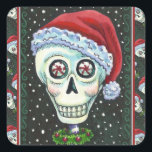 KOPF SANTA SKULL, CHRISTMAS SKELETON SPASS QUADRATISCHER AUFKLEBER<br><div class="desc">PERFEKT FÜR SKELLY LOVERS. FARBHAFTE SKULL-,  KRIEG- UND PEPPERMINTS-STICKER *Anpassen ... .Suchen nach übereinstimmenden Elementen Susan Brack Designs</div>
