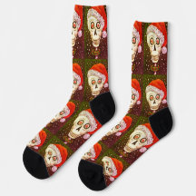 KOPF SANTA SKULL, CHRISTMAS SKELETON SPASS