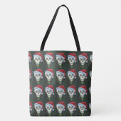 KOPF SANTA SKULL, CHRISTMAS SKELETON SPASS TASCHE (Vorderseite)