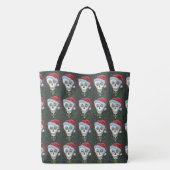 KOPF SANTA SKULL, CHRISTMAS SKELETON SPASS TASCHE (Rückseite)