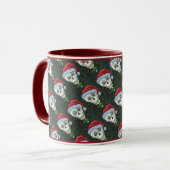 KOPF SANTA SKULL, CHRISTMAS SKELETON SPASS TASSE (Vorderseite Links)