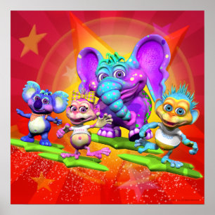 Kopf, Schultern, Knien und Zehen 18x18 Poster