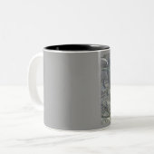 Kopf-Tasse des Todes Zweifarbige Tasse (Vorderseite Links)