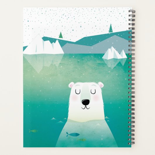 Kopf über dem Niedlichen Polarbär Planer (Rückseite)